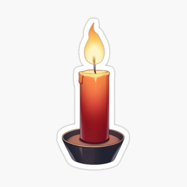 Item preview, Atmospheric Burning Candle Aesthetic Sticker designed and sold by CuteKawaiiStudio.