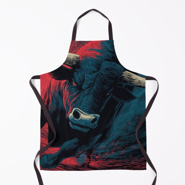 Item preview, Red and blue angry bull designed and sold by valerko26.