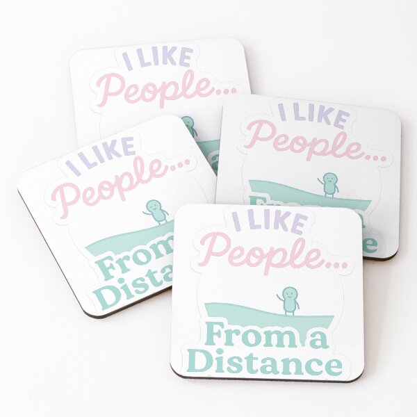 Item preview, I Like People From a Distance - Funny Introvert Sticker designed and sold by Trendy Sticker & Merch Collection - Express Yourself.