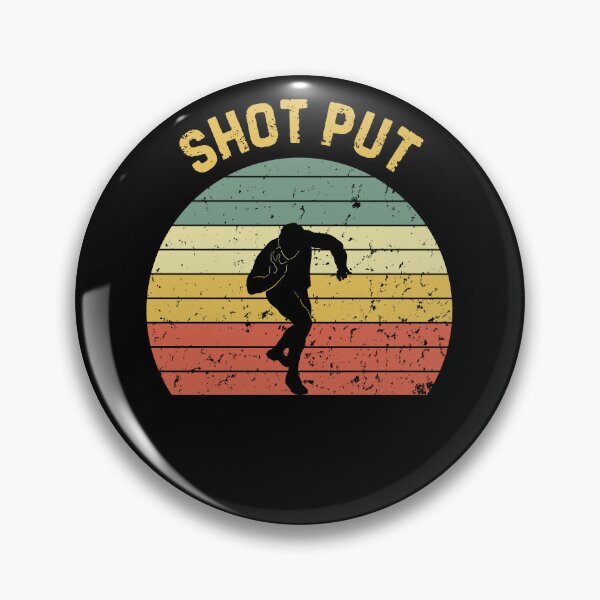 Item preview, Shot Put Retro Sunset Shot Putter Silhouette designed and sold by StrideSuccess.