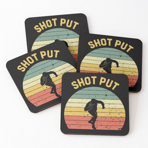 Item preview, Shot Put Retro Sunset Shot Putter Silhouette designed and sold by StrideSuccess.