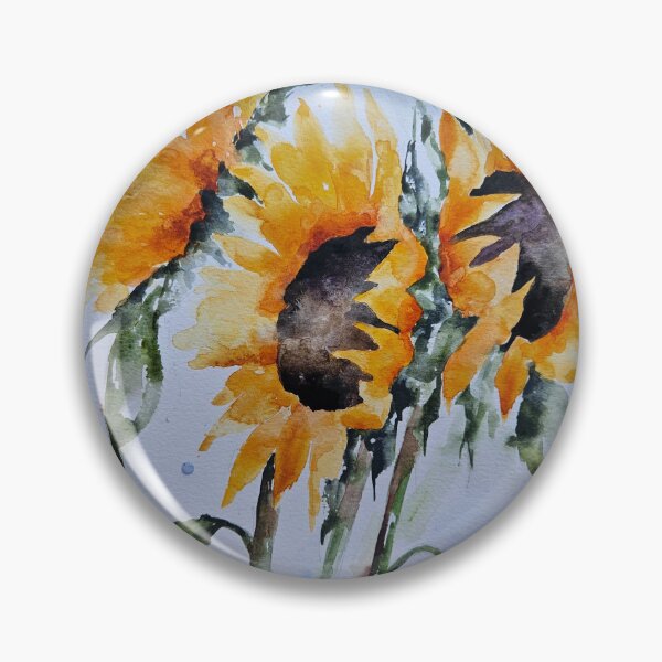 Item preview, Loose watercolour messy art painting of Sunflowers by Elle Smith Art designed and sold by Elle-Smith-Art.