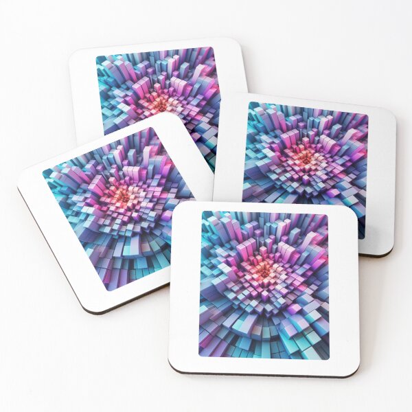 Item preview, Abstract 3D Pink and Blue Cubes #1 - Geometric Art Design for Clothing, Accessories & Home Décor Lovers" designed and sold by knalpot-design.
