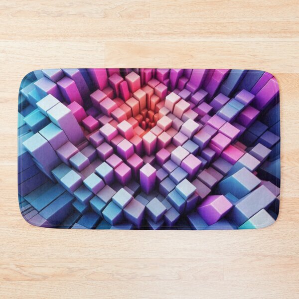 Item preview, Abstract 3D Pink and Blue Cubes #1 - Geometric Art Design for Clothing, Accessories & Home Décor Lovers" designed and sold by knalpot-design.