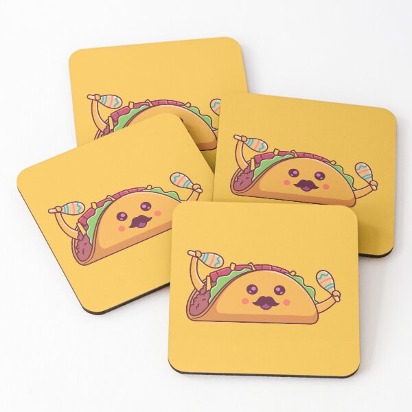 Item preview, Cute cartoon of happy taco character playing maracas. designed and sold by alvariski.