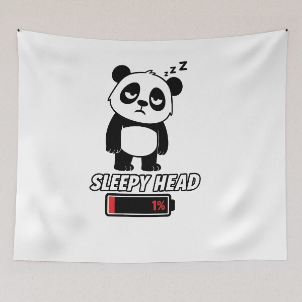 Item preview, Tired Panda Mood – Low Energy Cute Cartoon designed and sold by PixelNovaStudio.