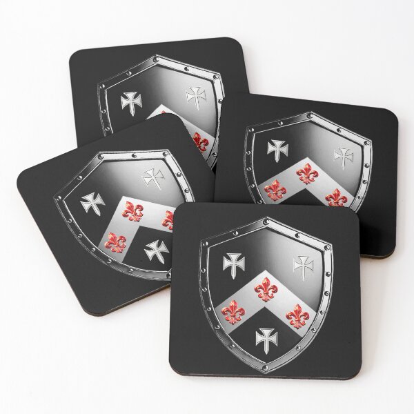 Item preview, Smith Family Shield Bold Cross & FleurdeLis Heraldry Emblem designed and sold by Highlandkings.