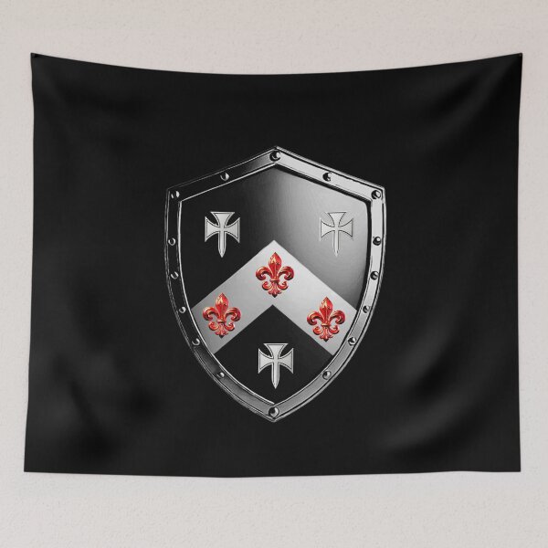 Item preview, Smith Family Shield Bold Cross & FleurdeLis Heraldry Emblem designed and sold by Highlandkings.