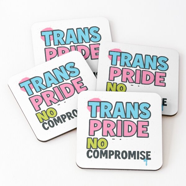 Item preview, Trans Pride No Compromise – Bold Typography Art designed and sold by Haus Of Sin.
