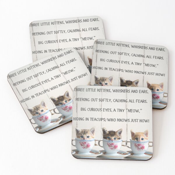 Item preview, Cute Kittens In Teacups With Poem designed and sold by MugsAndDuds.
