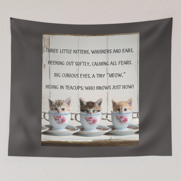 Item preview, Cute Kittens In Teacups With Poem designed and sold by MugsAndDuds.