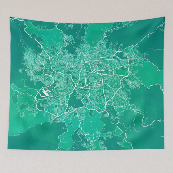 Item preview, Tegucigalpa City Map of Honduras - Watercolor designed and sold by deMAP.