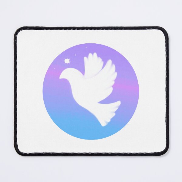 Item preview, Dove of peace with Christ star violet light blue (without eye) designed and sold by CrocoDi.