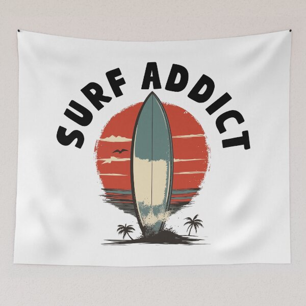 Artikelvorschau, Surf Addict (mit schwarzer Schrift) entworfen und verkauft von VelvetRoom.