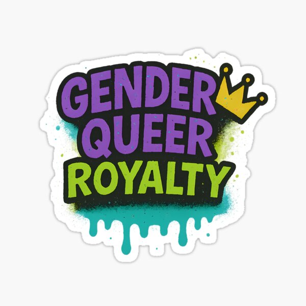 Aperçu de l'œuvre Royauté queer de genre – Graffiti de la fierté créée et vendue par Haus Of Sin.