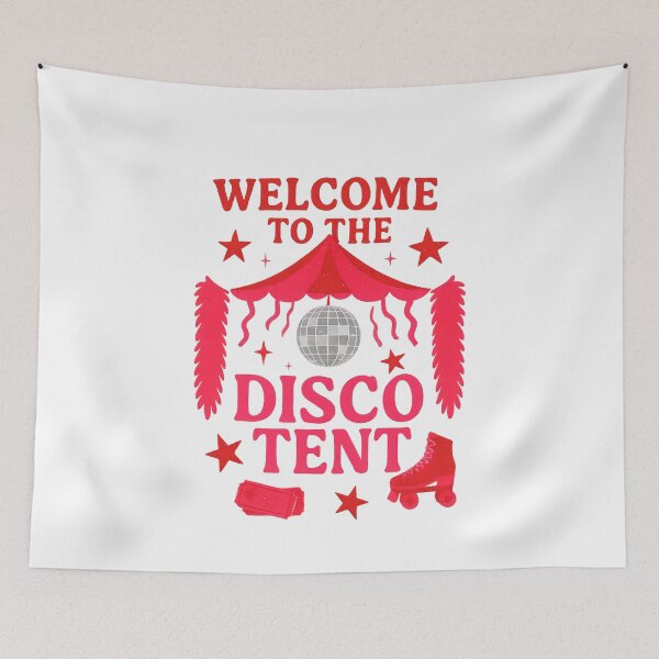 Item preview, Welcome to the Disco Tent – Roller Rink Sorority Sticker designed and sold by summer-loving.