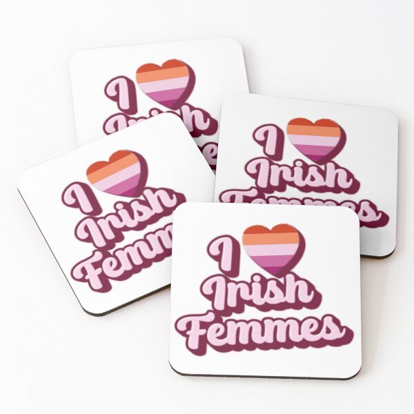 Item preview, I Heart Irish Femmes WordArt Gay Sticker designed and sold by feardeargcrafts.