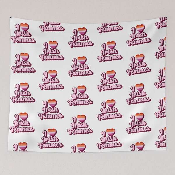 Item preview, I Heart Irish Femmes WordArt Gay Sticker designed and sold by feardeargcrafts.