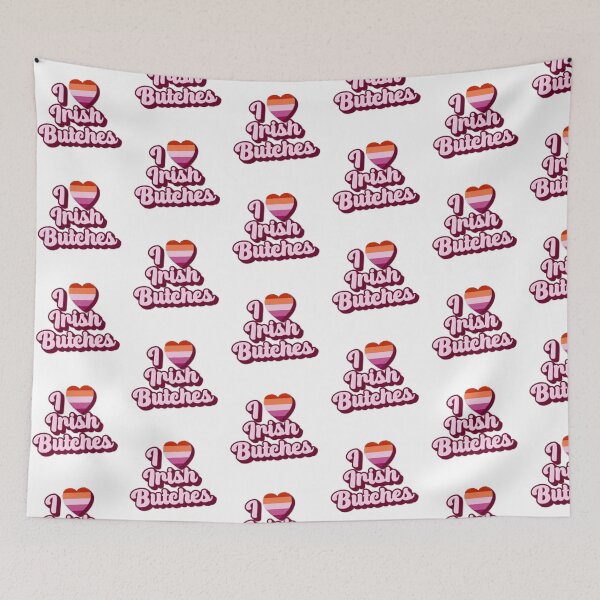 Item preview, I Heart Irish Butches WordArt Gay Sticker designed and sold by feardeargcrafts.