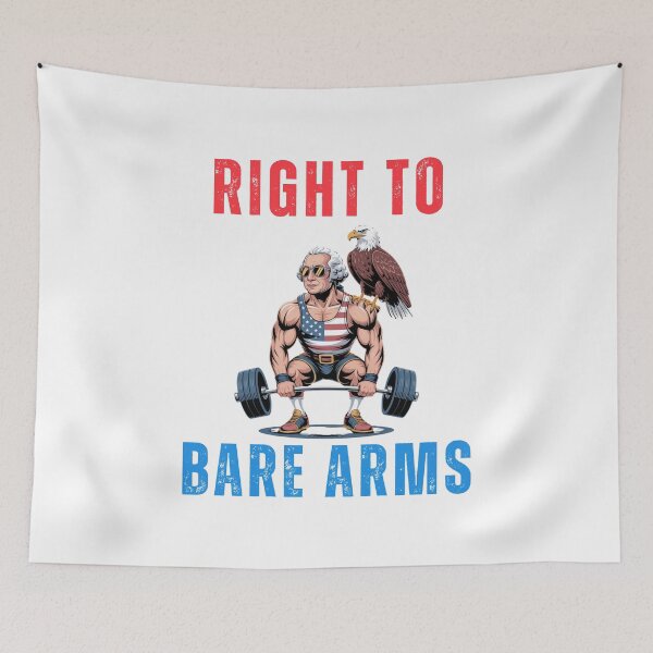 Item preview, Right to bare arms George Washington deadlifting humor designed and sold by snowry.