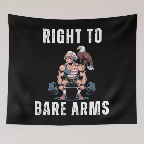 Item preview, Right to bare arms George Washington deadlifting joke designed and sold by snowry.