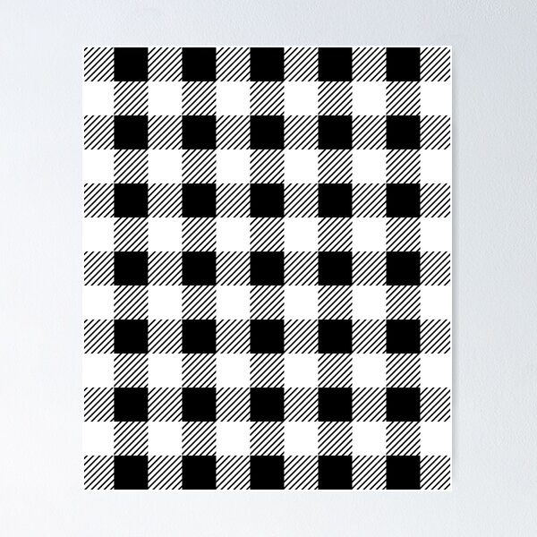 Item preview, Black and White Gingham Checked Print designed and sold by cgroenewald.