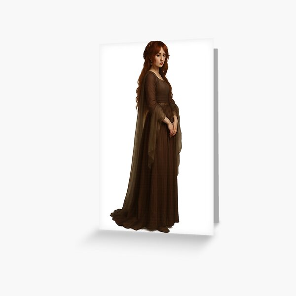 Item preview, Vintage Medieval Noblewoman Illustration designed and sold by DibujandoPorfa.