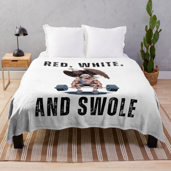 Item preview, Red, White, and Swole George Washington deadlift humor designed and sold by snowry.