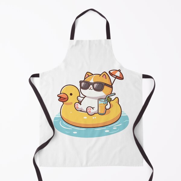 Item preview, Cat in pool designed and sold by Patch & Print.