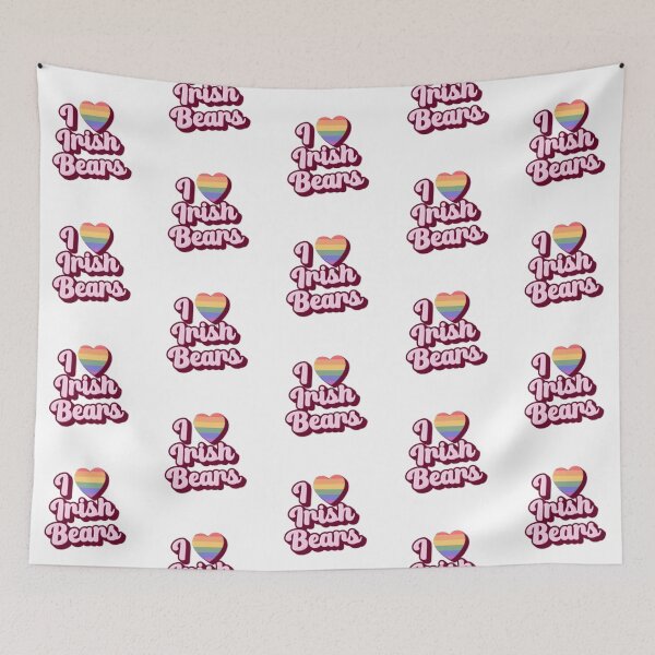 Item preview, I Heart Irish Bears WordArt Gay Sticker designed and sold by feardeargcrafts.