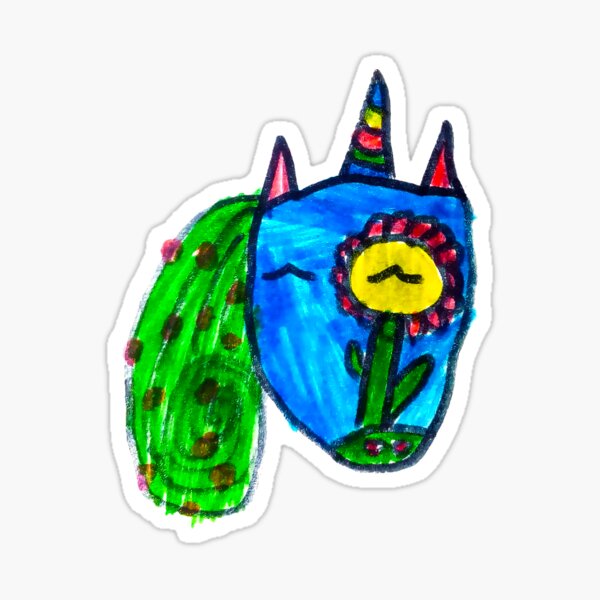 Flower Unicorns From The Land Of Maz Sticker