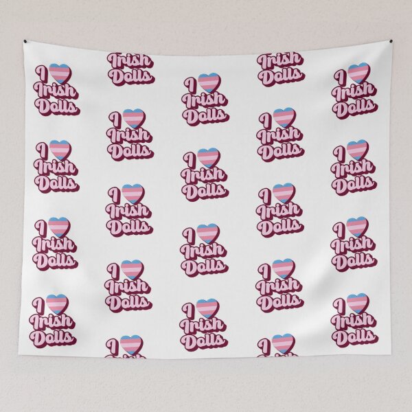 Item preview, I Heart Irish Dolls WordArt Gay Trans Sticker designed and sold by feardeargcrafts.