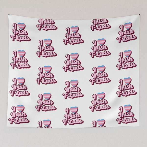 Item preview, I Heart Irish T-Lads WordArt Gay Trans Sticker designed and sold by feardeargcrafts.