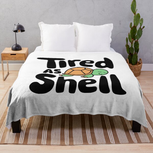 Item preview, Tired As Shell! Funny Sleeping Turtle Pun designed and sold by PMCreative.