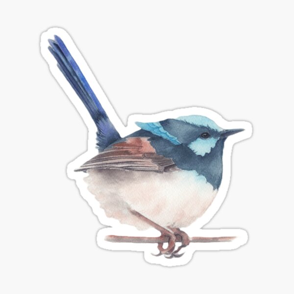 Item preview, Watercolour Fairy Wren  designed and sold by Yarlseri.