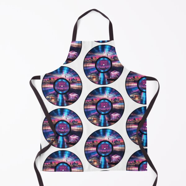 Item preview, Berlin Beats – Neon Vinyl Record Art with DJ and Cityscape designed and sold by TeeTimeTreasure.