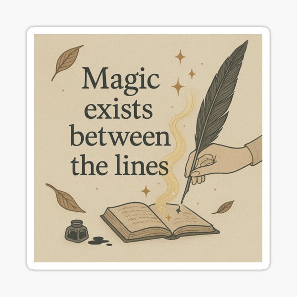 Item preview, Magic Between the Lines – Literary Quote Art designed and sold by SoulAndInk.