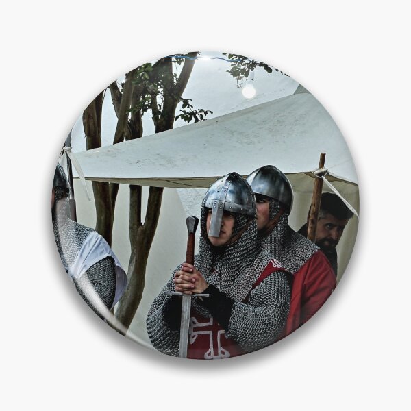 Item preview, Medieval Knights Standing in front of a White Tent designed and sold by Anna Lemos.