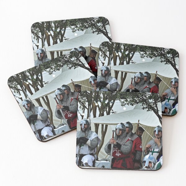 Item preview, Medieval Knights Standing in front of a White Tent designed and sold by Anna Lemos.
