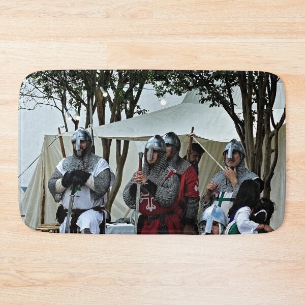 Item preview, Medieval Knights Standing in front of a White Tent designed and sold by Anna Lemos.