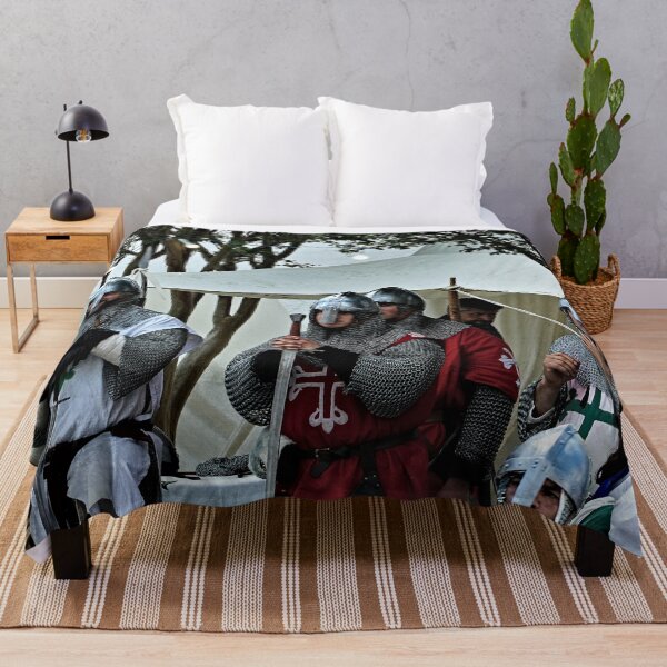 Item preview, Medieval Knights Standing in front of a White Tent designed and sold by Anna Lemos.