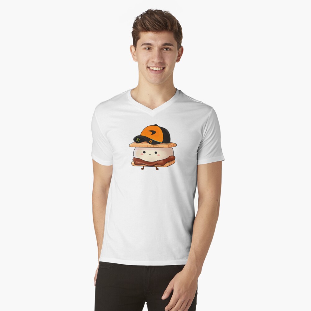 Vista previa del artículo con la obra «Camiseta de cuello en V», diseñado y vendido por jen-erally.