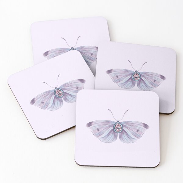 Item preview, Birth Gemstone Butterfly (April) - Small White Butterfly with Diamond designed and sold by Scarlet Swan.