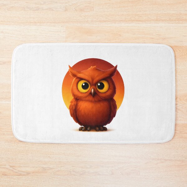 Item preview, Cute Fiery Owl with Big Eyes – Bold 3D Cartoon Animal Design designed and sold by WolfPixelRo.