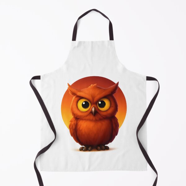 Item preview, Cute Fiery Owl with Big Eyes – Bold 3D Cartoon Animal Design designed and sold by WolfPixelRo.