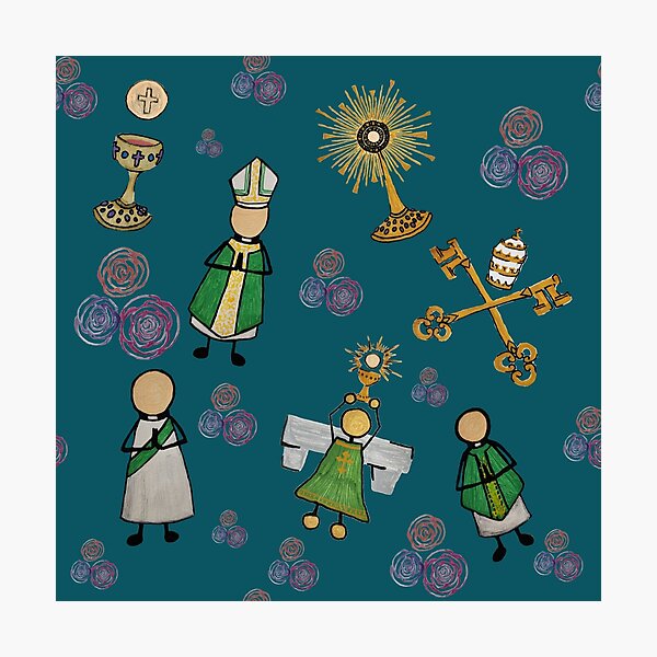 Item preview, Catholic Life - Teal designed and sold by Snowroseblossom.