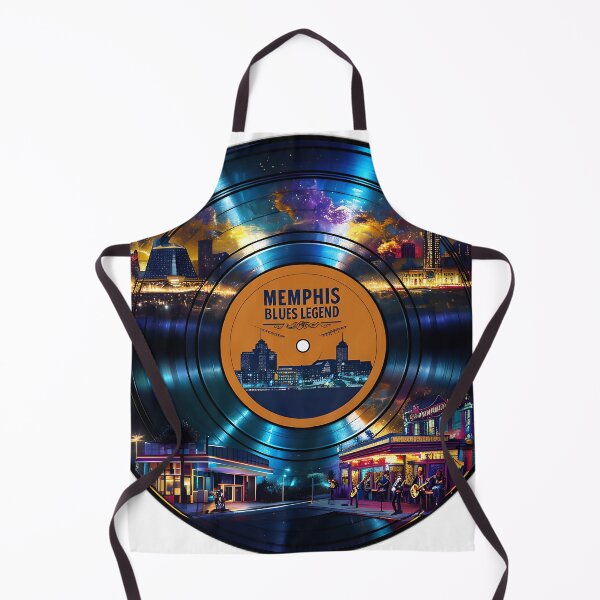 Item preview, Memphis Blues Legend – Night City Vinyl Art with Live Music Theme designed and sold by TeeTimeTreasure.
