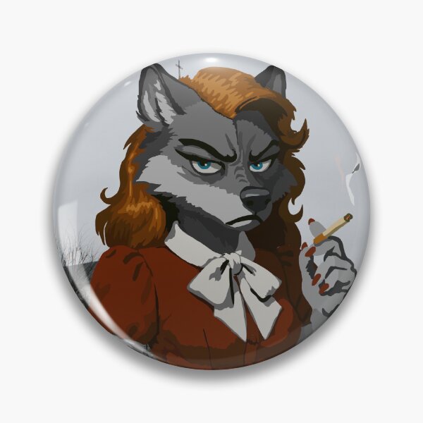 Item preview, Annoyed 50s Wolf Secretary - "I'm Still on break Karl!" designed and sold by KlakkDrawsStuff.