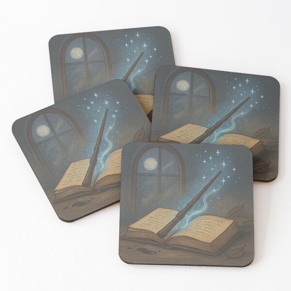 Item preview, The Wand & the Spellbook – Magical Illustration designed and sold by SoulAndInk.