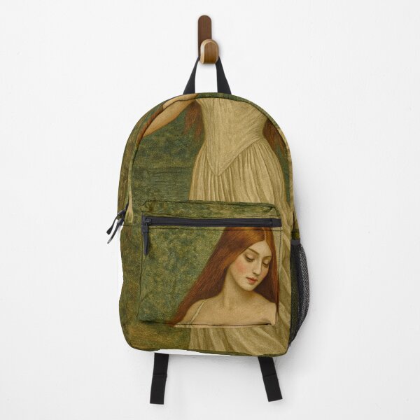 Item preview, Medieval Forest Beauty – Redhead Lady in White Gown by the Water designed and sold by DibujandoPorfa.